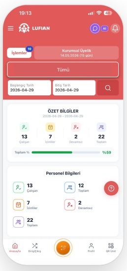 Gaziantep Qr kod Personel takip sistemi